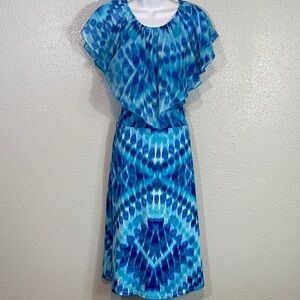 Amy Byer Blue and White Kids Midi Set